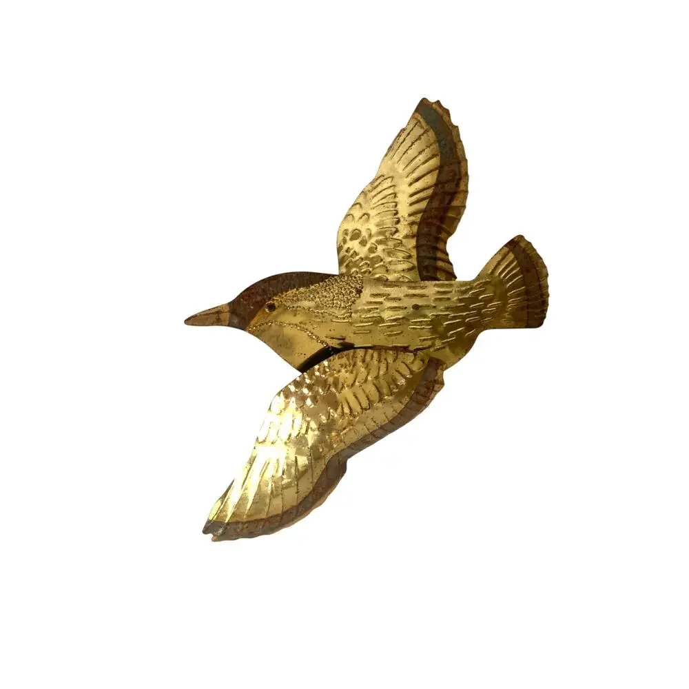 Vintage Pair of 2 Toned Gold Birds Tin 80s